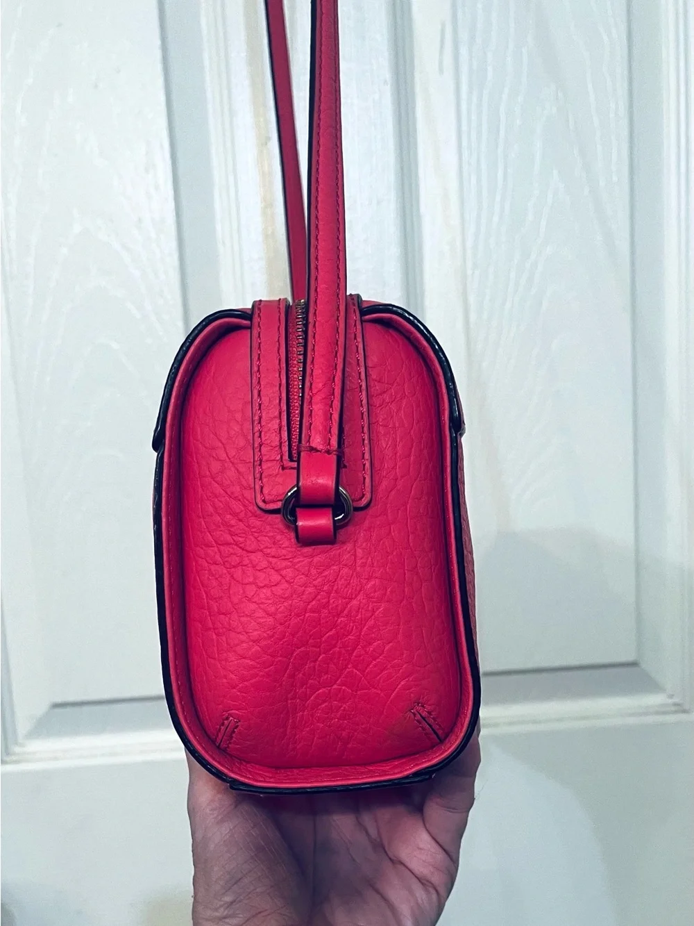 Kate Spade New York Perri Lane Looloo Pink Leather Laser Cut Crossbody Bag EUC
